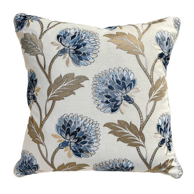 Blue Dahlia Cushion