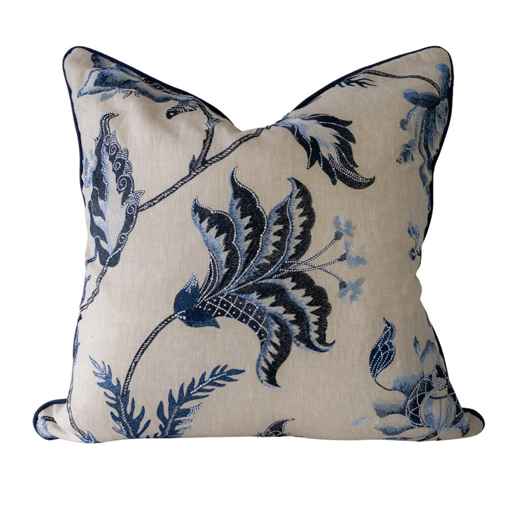 Blue Flower Trail Cushion