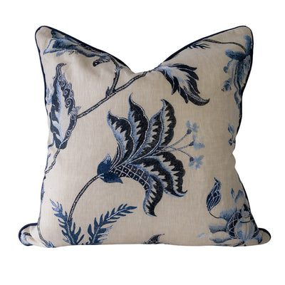 Blue Flower Trail Cushion