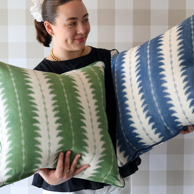 Navy Fern Cushion