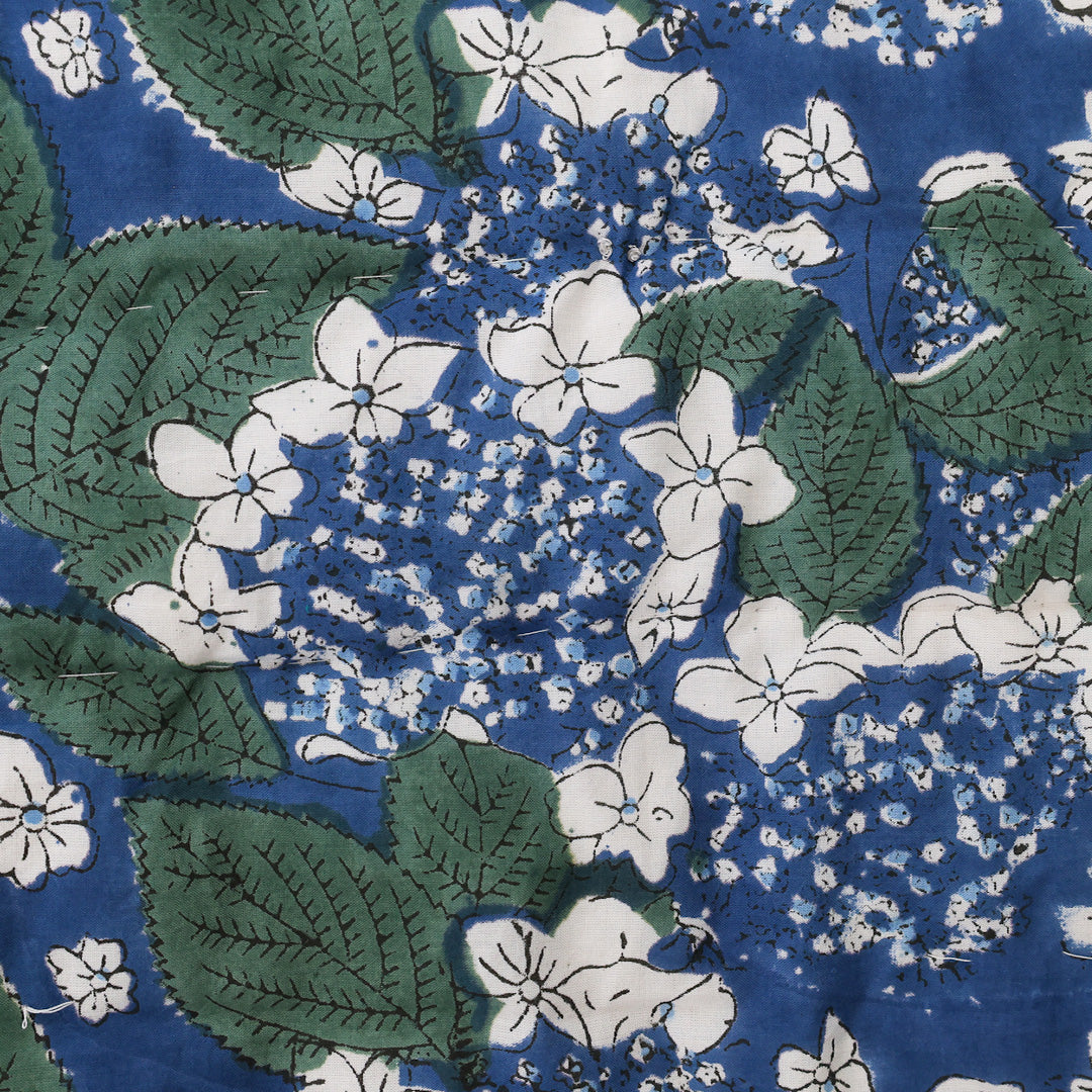 Blue Hydrangea & Stripe Quilt K