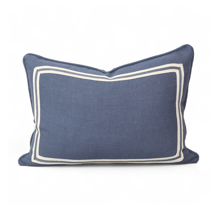 Blue Rect Cushion Stripe Border