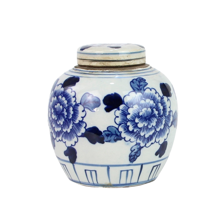 Blue Peony Ginger Jar XS