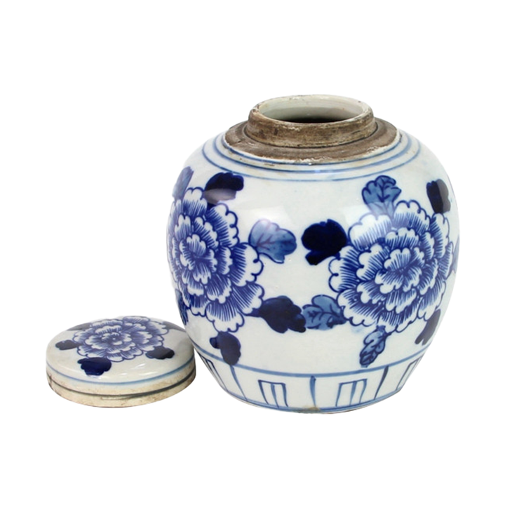 Blue Peony Ginger Jar XS