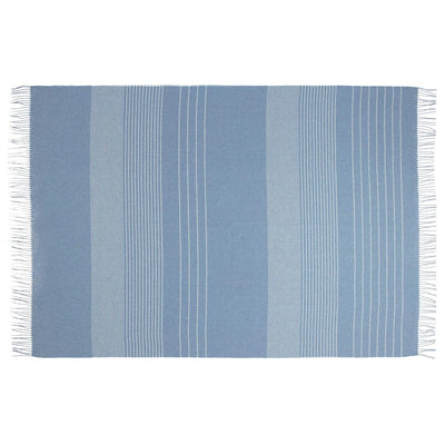Blue Merino Wool Throw