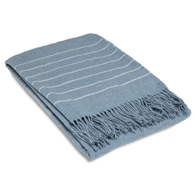 Blue Merino Wool Throw