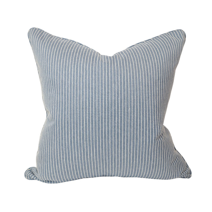 Blue Stitched Stripe Cushion