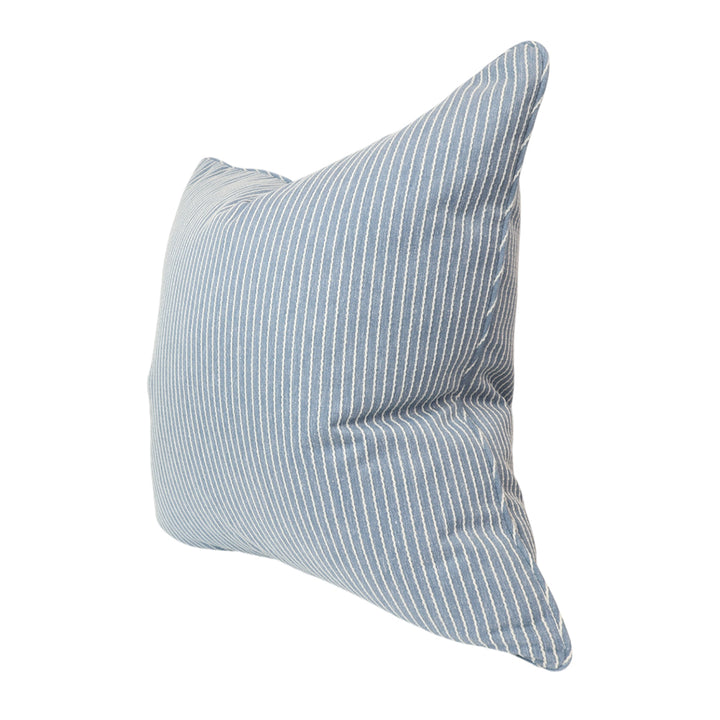 Blue Stitched Stripe Cushion