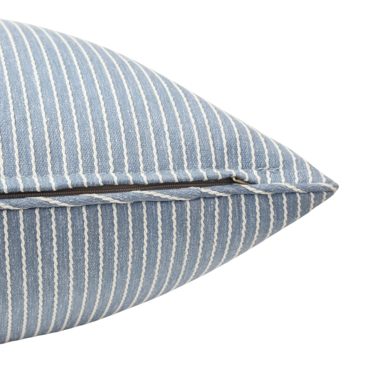 Blue Stitched Stripe Cushion