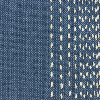 Blue & White Threaded Stripe Cushion