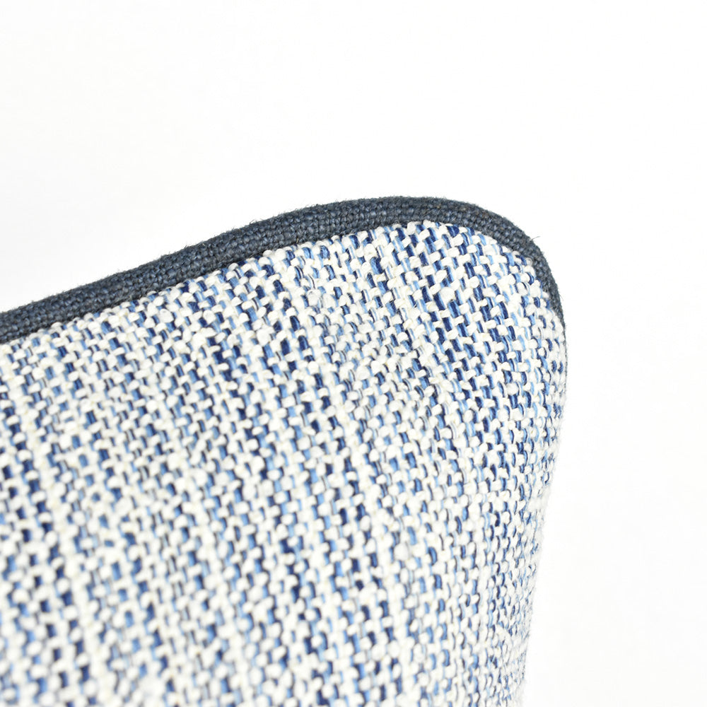 Blue & White Tweed stripe Cushion