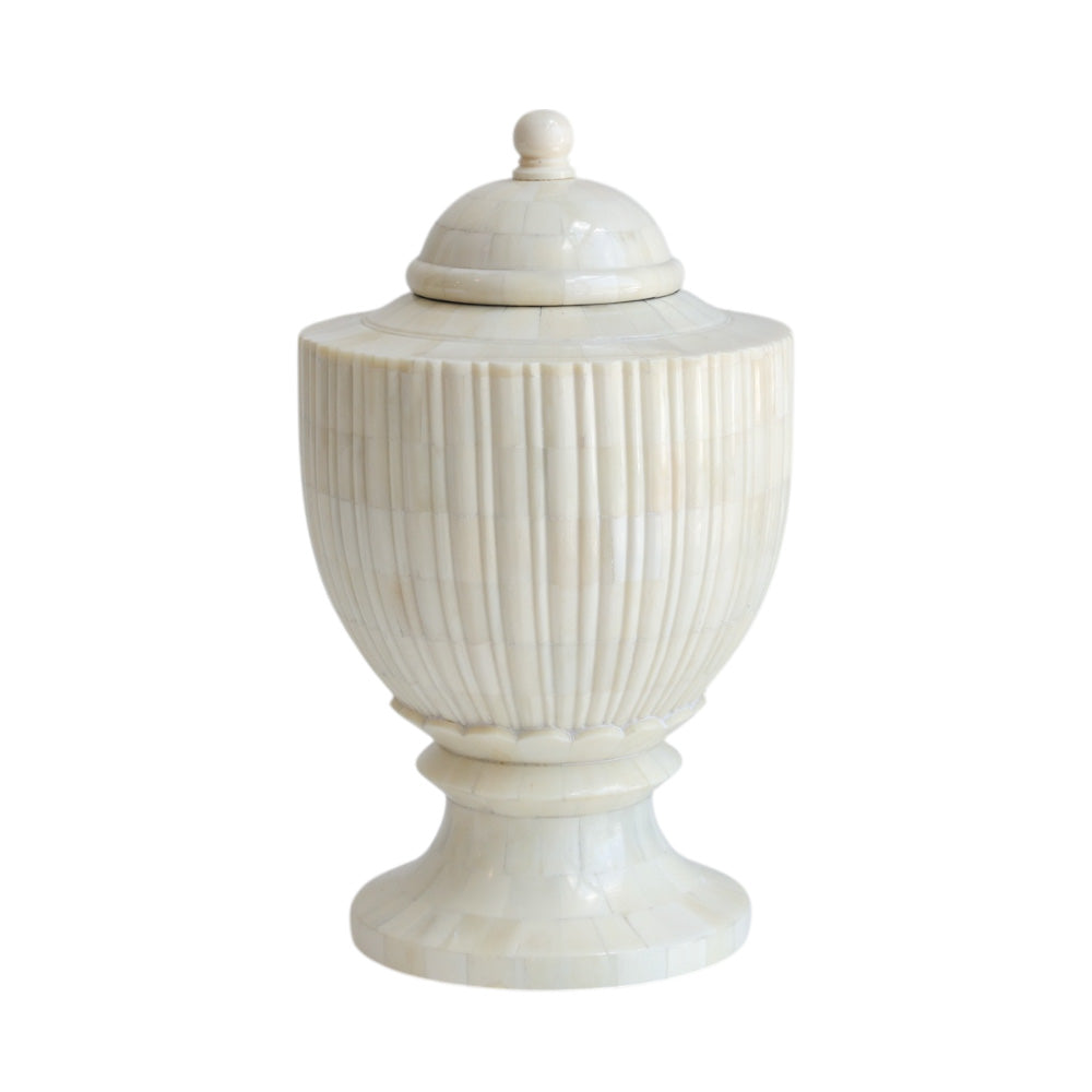 Decorative Bone Carved Jar