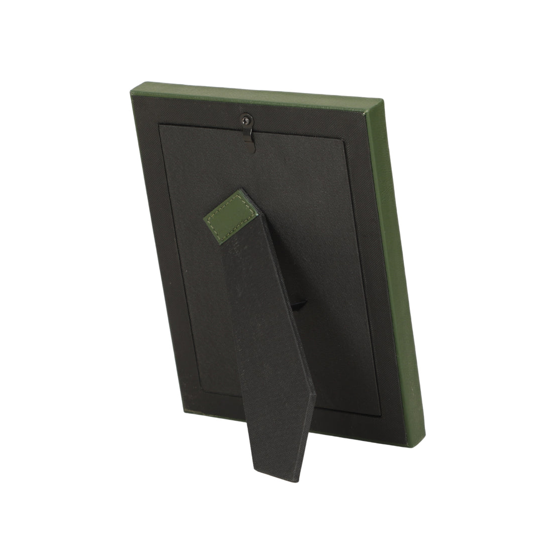 Braided Green Leather Photo Frame