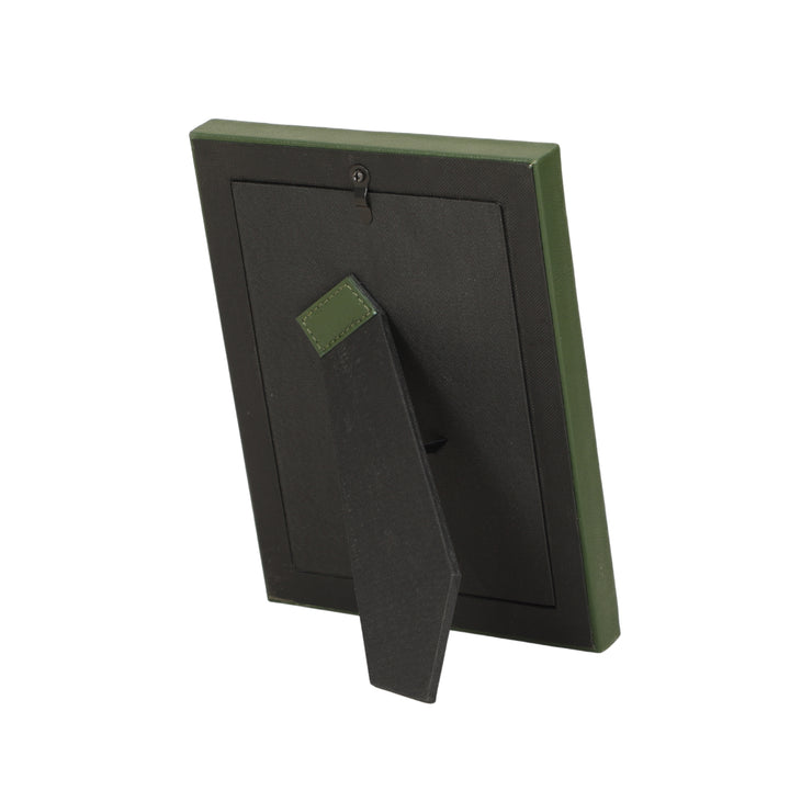 Braided Green Leather Photo Frame