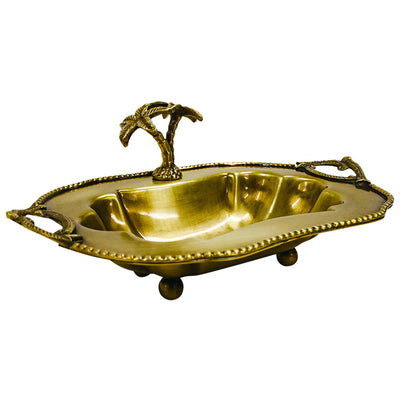 Palm Tree Brass Dish