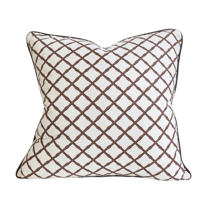 Brown Trellis Cushion