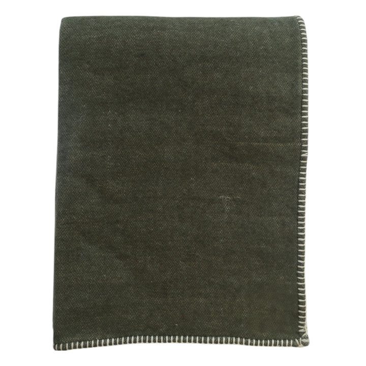 Brushed Throw Olive Green