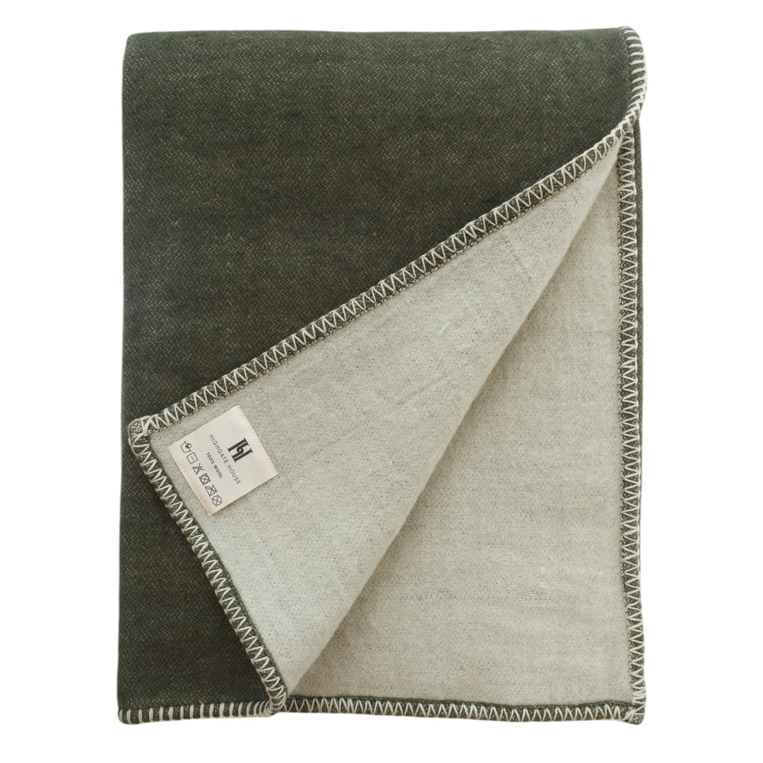 Brushed Throw Olive Green