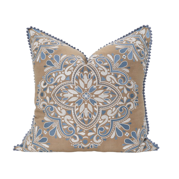 Caramel Hand Embroidered Cushion