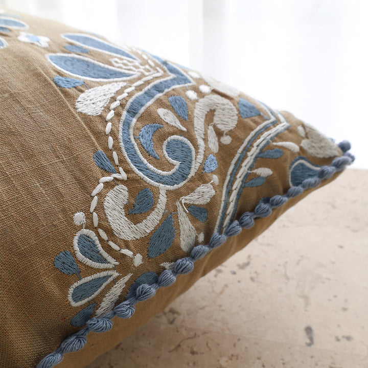Caramel Hand Embroidered Cushion