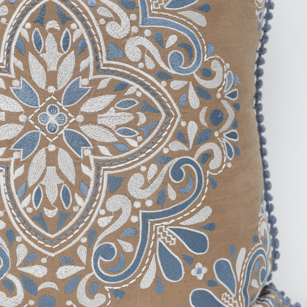Caramel Hand Embroidered Cushion