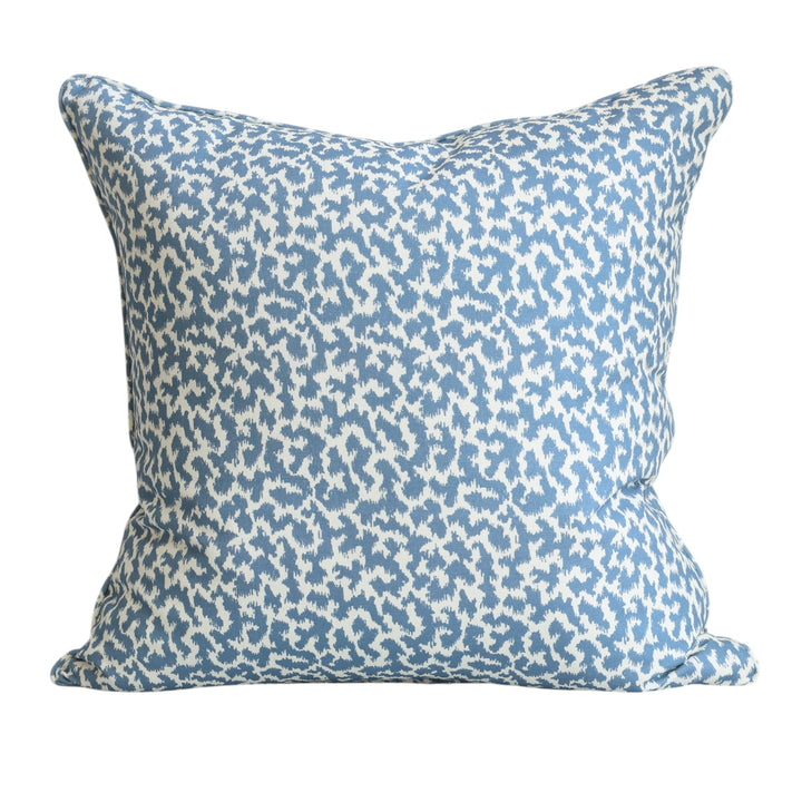 Chambray Blue Abstract Cushion