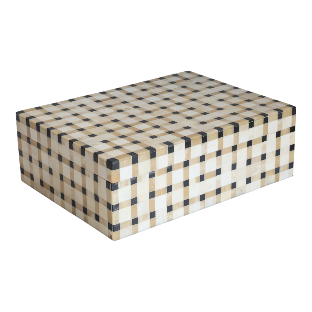 Checkered Black & Bone Box