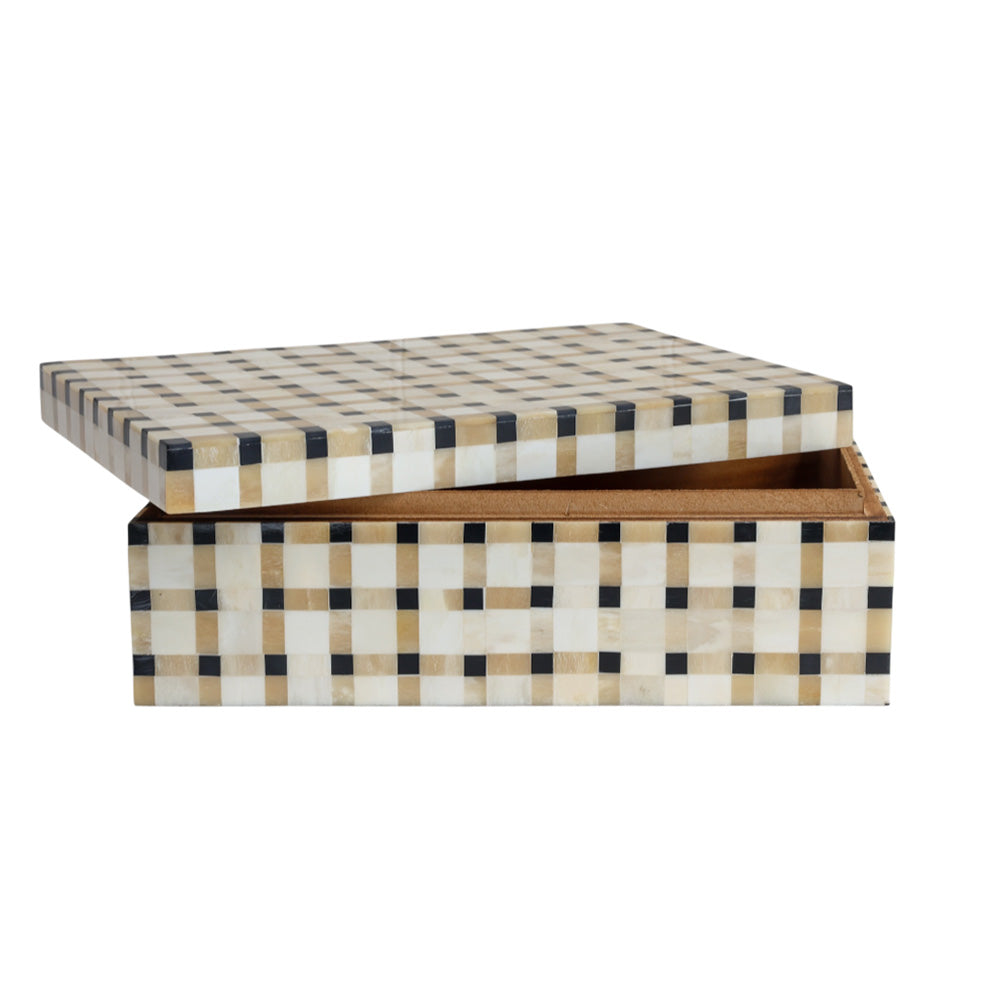 Checkered Black & Bone Box