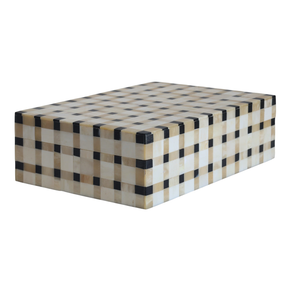 Checkered Black & Bone Box