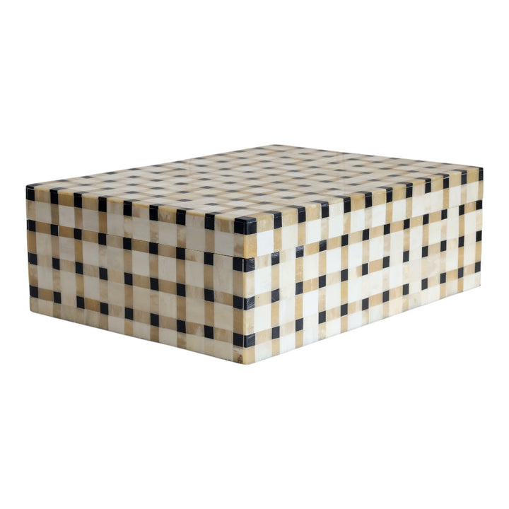 Checkered Black & Bone Box
