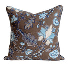 Choc & Blue Floral Cushion