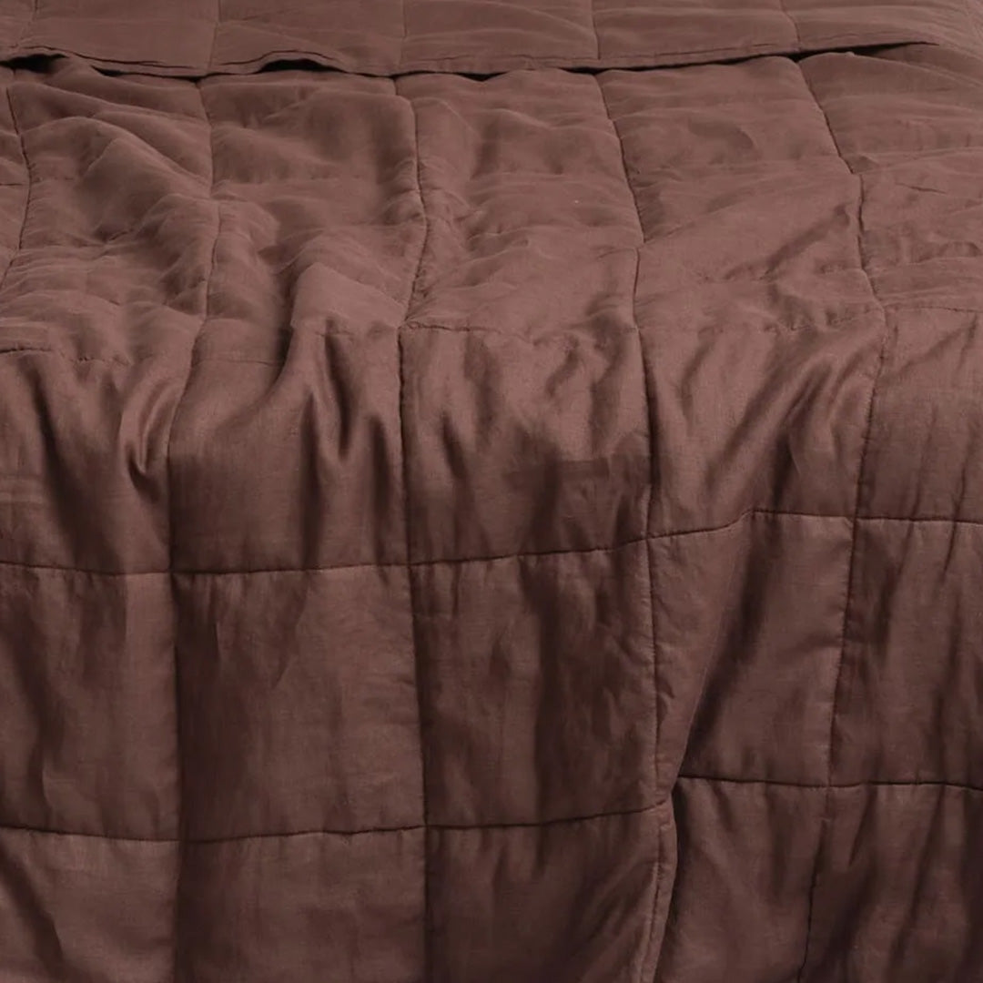Chocolate Quilted Bedspread