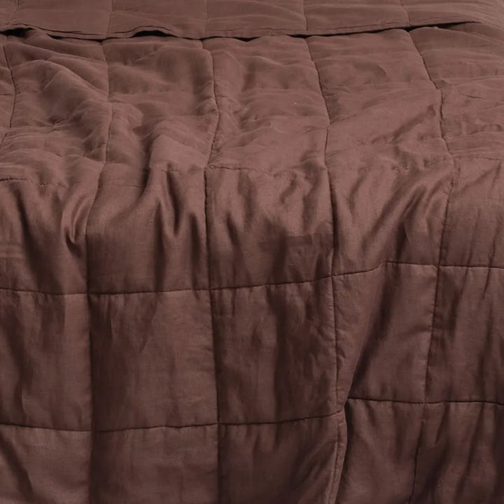 Chocolate Quilted Bedspread