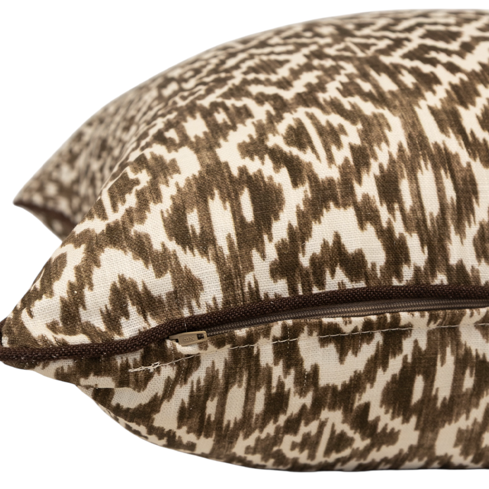 Chocolate Ikat Cushion