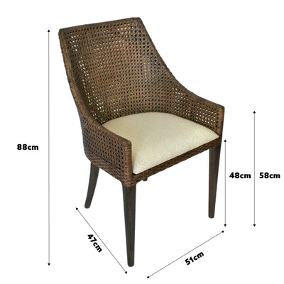 Classic Weave Dining Chair - Dark