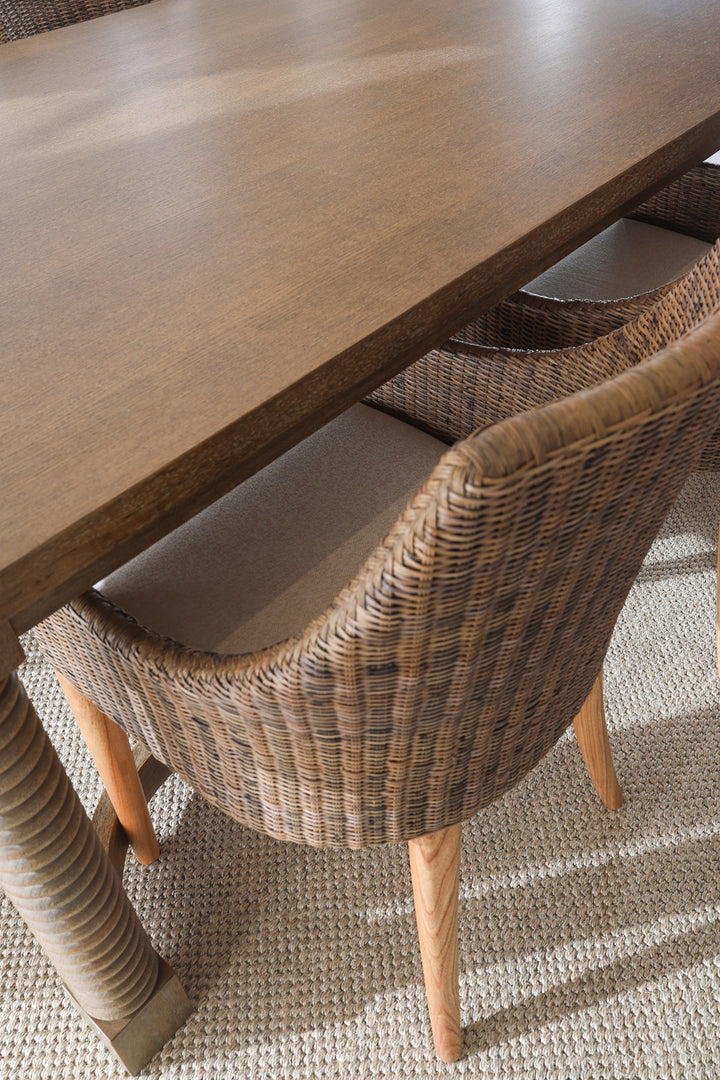 Classic Weave Dining Chair - Smoke