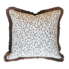 Cocoa Spot With Fringe Cushion