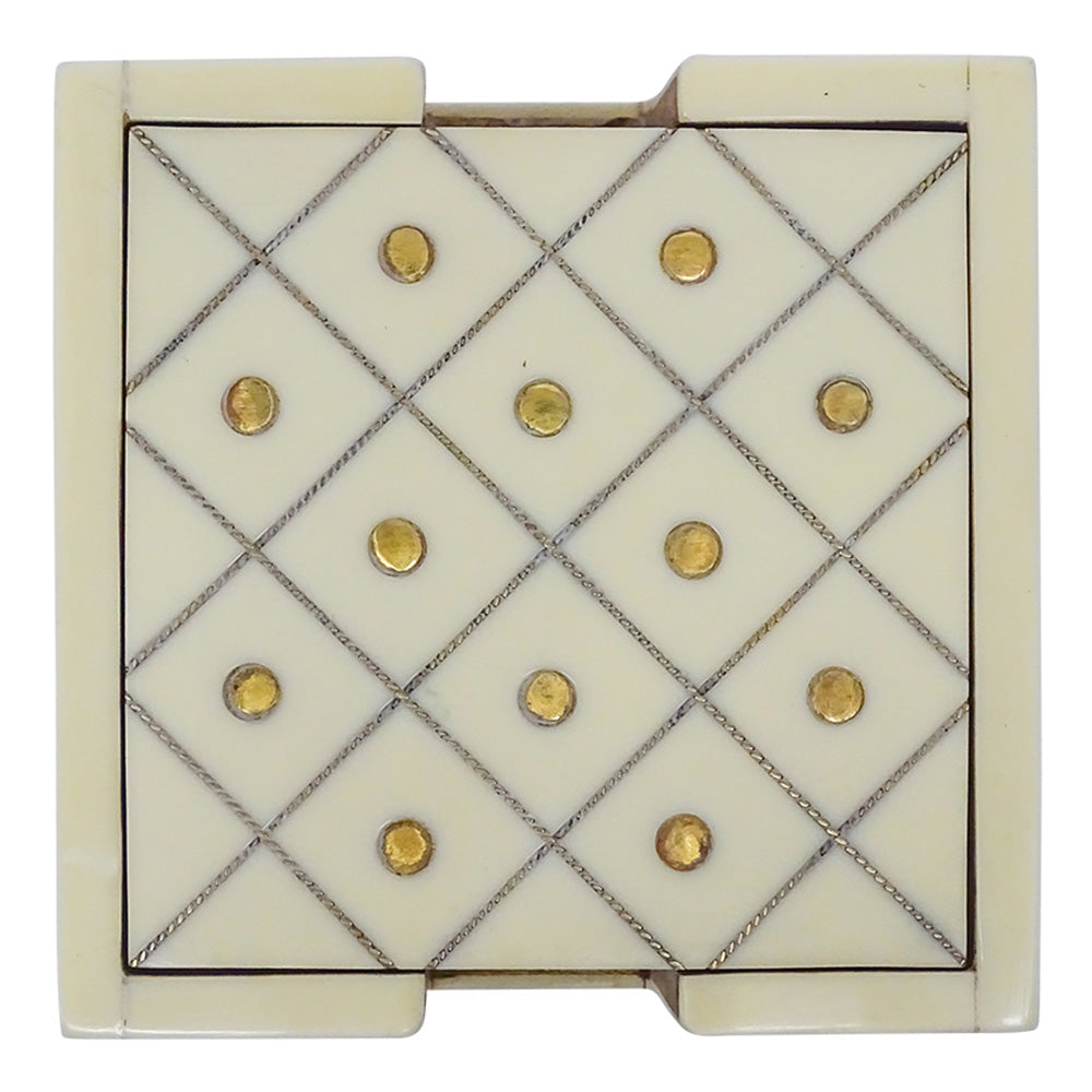 Cream & Brass Coasters