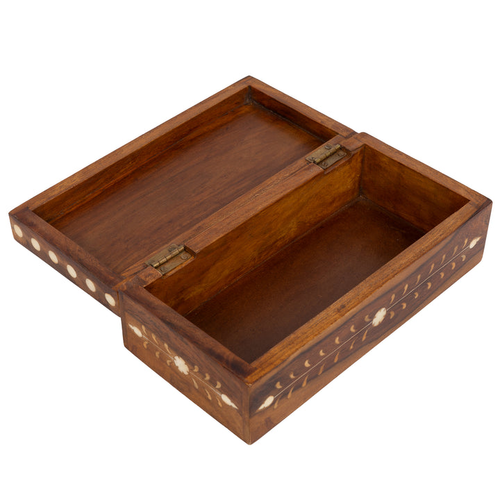 Teak and Bone Inlay Box