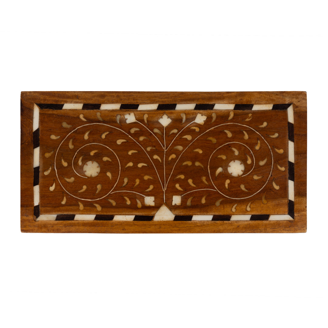 Teak and Bone Inlay Box