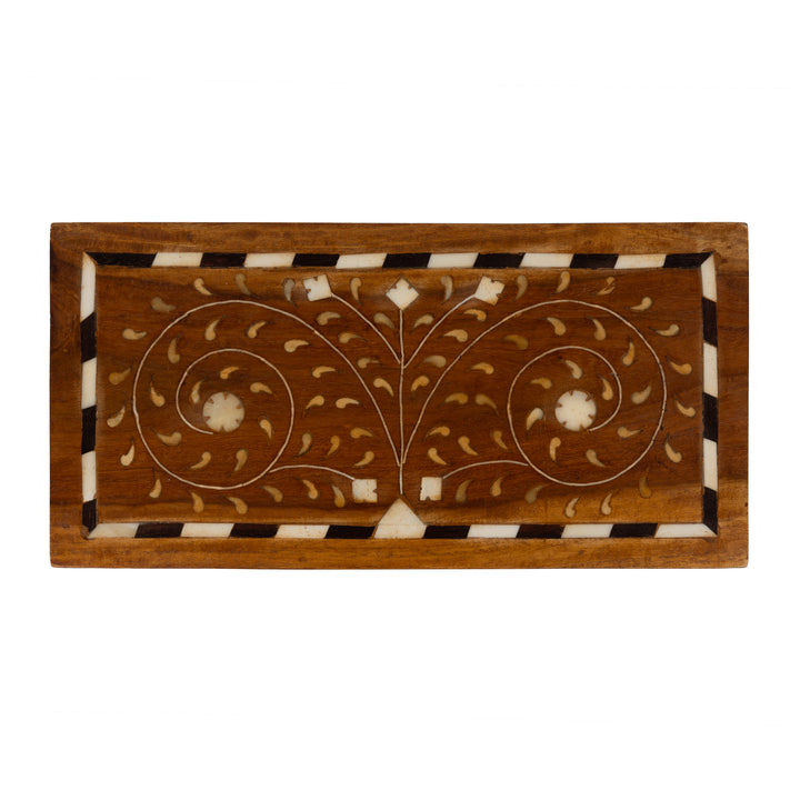 Teak and Bone Inlay Box