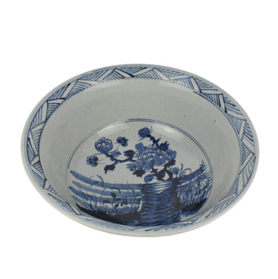 Blue Flower Painted Bowl