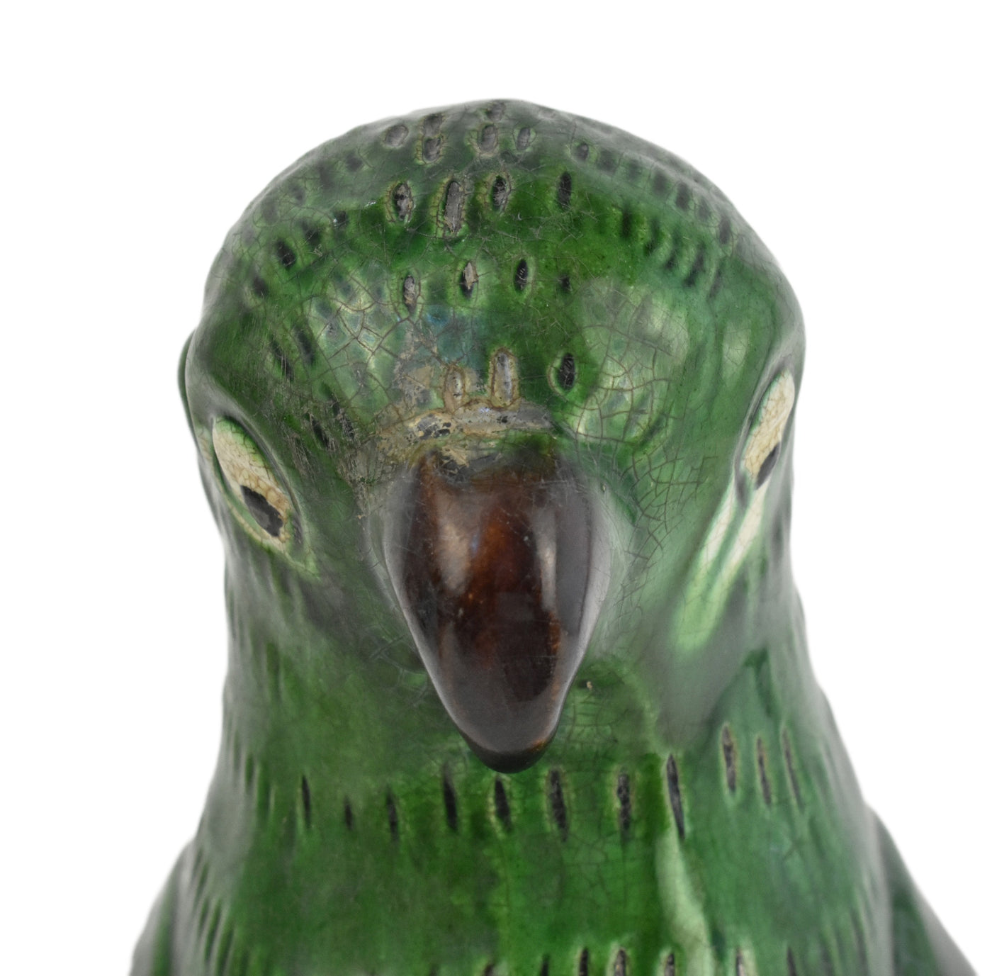 Green Parrot Porcelain Ornament Lge