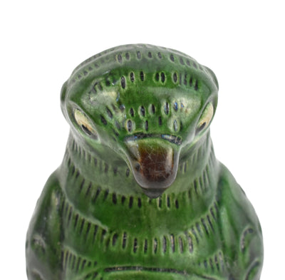 Green Parrot Porcelain Ornament Sml
