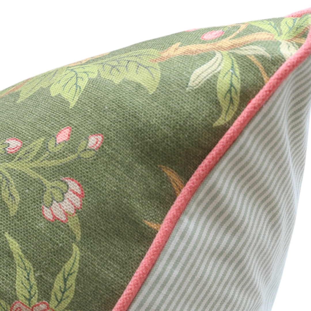 Daphne Green & Pink Floral Cushion