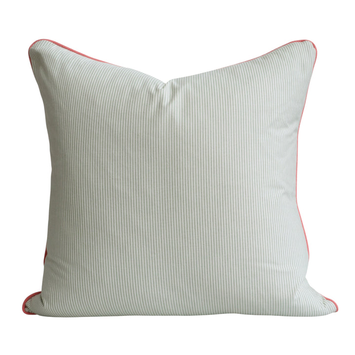 Daphne Green & Pink Floral Cushion