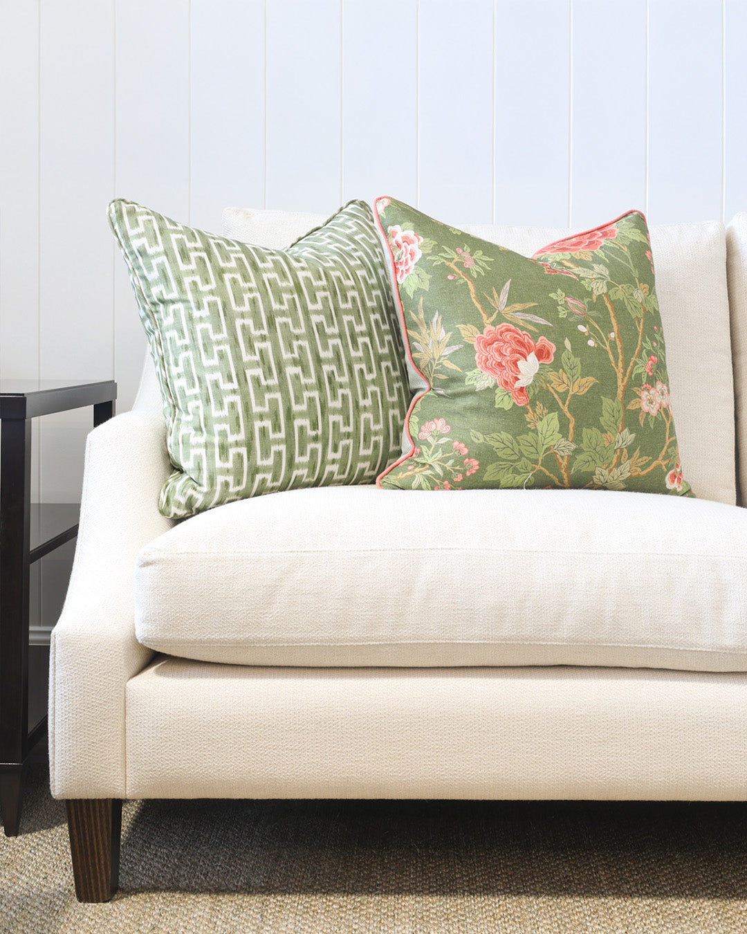 Lara Green Geometric Cushion
