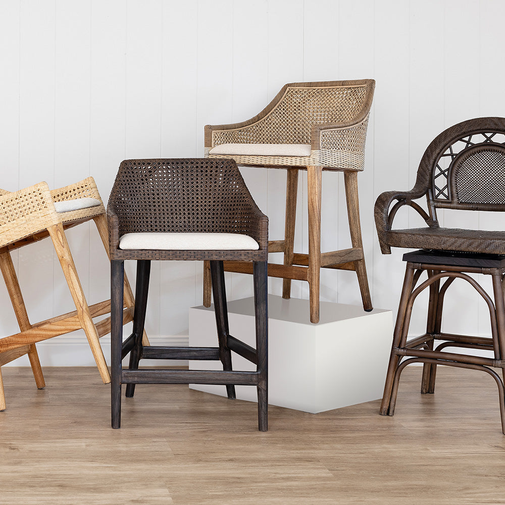 Della Woven Bar Stool