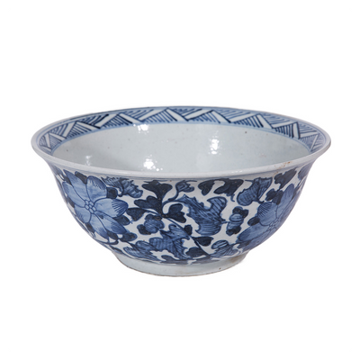 Dynasty Bowl Flower & Vine Motif.
