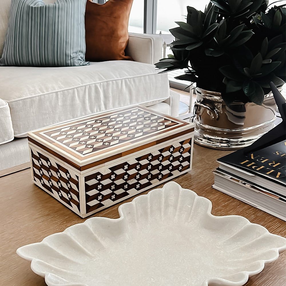 Edward Teak & Bone Box
